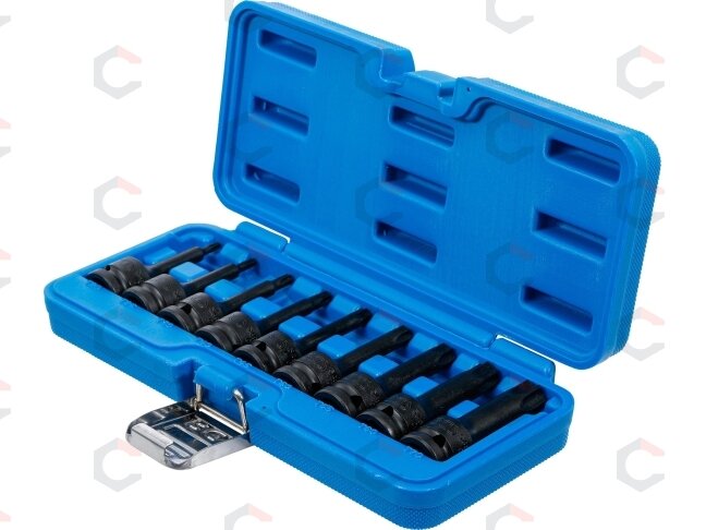 Smūginiai antgaliai | 12,5 mm (1/2") | T-Star (Torx) T20 - T70 | 9 vnt (5480) 2 Smūginiai antgaliai | 12,5 mm (1/2") | T-Star (Torx) T20 - T70 | 9 vnt (5480) 2
