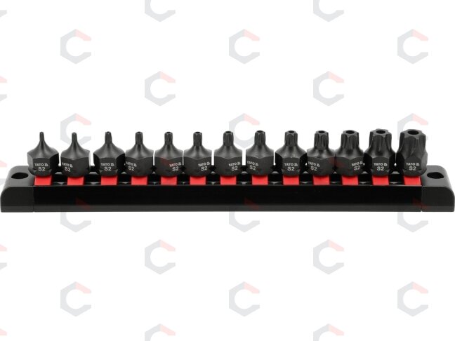 Smūginiai antgaliukai su skylutėmis TORX | T10 - T70 | 3/8" | 13 vnt (YT-10668) 1 Smūginiai antgaliukai su skylutėmis TORX | T10 - T70 | 3/8" | 13 vnt (YT-10668) 1