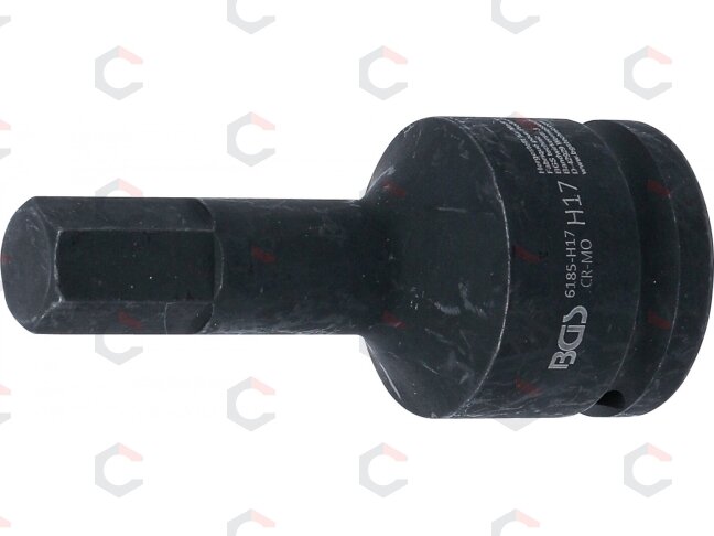 Smūginis antgalis | ilgis 100 mm | 20 mm (3/4") | Hex šešiakampis 19 mm (6185-H19) 1 Smūginis antgalis | ilgis 100 mm | 20 mm (3/4") | Hex šešiakampis 19 mm (6185-H19) 1