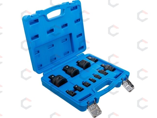 Smūginių adapterių ir šarnyrų / kardanų rinkinys | 6.3 mm (1/4") - 25 mm (1") | 11 vnt. (25140) 2 Smūginių adapterių ir šarnyrų / kardanų rinkinys | 6.3 mm (1/4") - 25 mm (1") | 11 vnt. (25140) 2