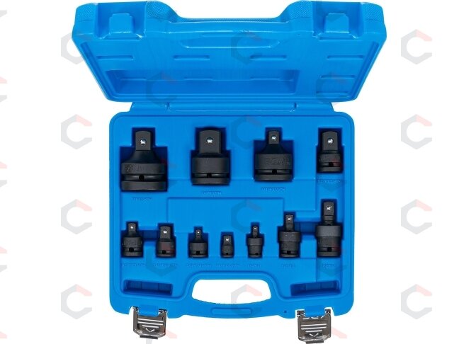 Smūginių adapterių ir šarnyrų / kardanų rinkinys | 6.3 mm (1/4") - 25 mm (1") | 11 vnt. (25140) 4 Smūginių adapterių ir šarnyrų / kardanų rinkinys | 6.3 mm (1/4") - 25 mm (1") | 11 vnt. (25140) 4