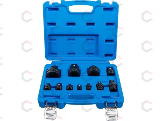 Smūginių adapterių ir šarnyrų / kardanų rinkinys | 6.3 mm (1/4") - 25 mm (1") | 11 vnt. (25140) Smūginių adapterių ir šarnyrų / kardanų rinkinys | 6.3 mm (1/4") - 25 mm (1") | 11 vnt. (25140)