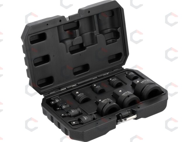 Smūginių adapterių ir šarnyrų / kardanų rinkinys | 6.3 mm (1/4") – 25 mm (1") | 11 vnt. (YT-10646) 1