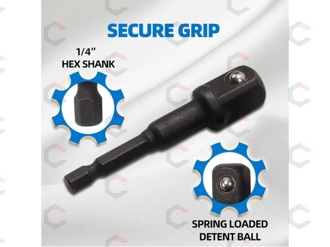 Smūginių adapterių ir šarnyrų / kardanų rinkinys | Cr-Mo | 17 vnt. (H640617) 3 Smūginių adapterių ir šarnyrų / kardanų rinkinys | Cr-Mo | 17 vnt. (H640617) 3