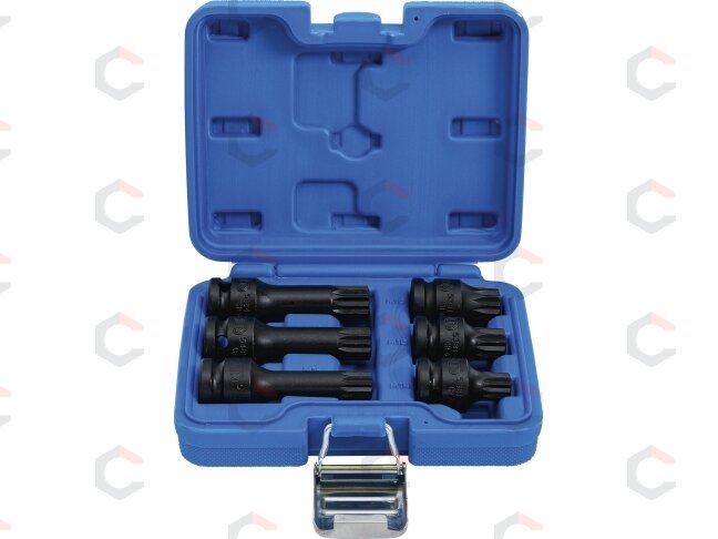 Smūginių antgalių rinkinys – Spline (XZN) trumpi ir ilgi – 1/2" | 6 vnt. (5380) Smūginių antgalių rinkinys – Spline (XZN) trumpi ir ilgi – 1/2" | 6 vnt. (5380)