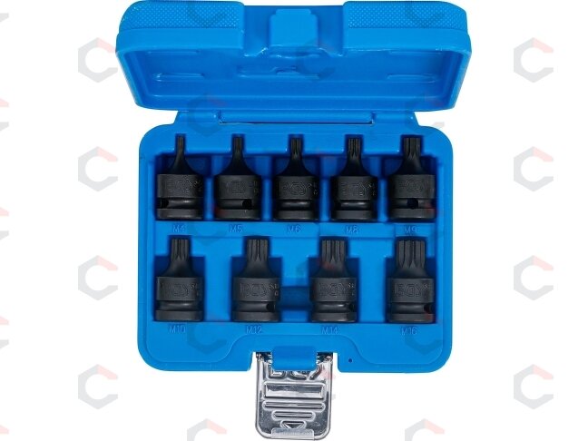 Smūginių galvučių su XZN antgaliais rinkinys 1/2" M4–M16 9 vnt. (5487) 4 Smūginių galvučių su XZN antgaliais rinkinys 1/2" M4–M16 9 vnt. (5487) 4