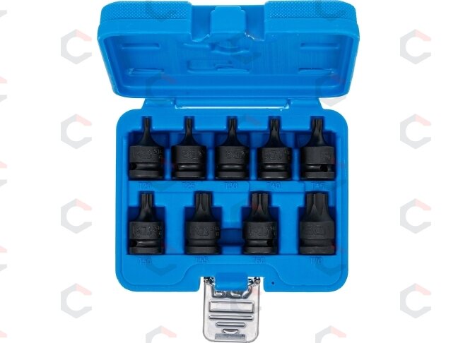 Smūginių galvučių su T-Star antgaliais rinkinys 1/2" T20–T70 9 vnt. (5486) 3 Smūginių galvučių su T-Star antgaliais rinkinys 1/2" T20–T70 9 vnt. (5486) 3
