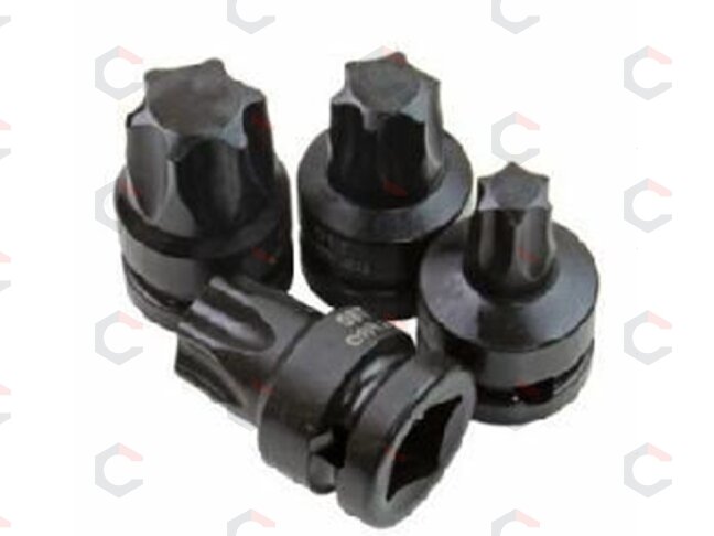 Smūginių antgalių rinkinys | 12,5 mm (1/2") | T-Star (Torx) T55 - T100 | 6 vnt. (S1106) 3