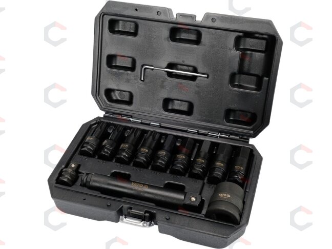 Smūginių antgalių rinkinys | 20 mm (3/4") | HEX/TORX (YT-10655) 1 Smūginių antgalių rinkinys | 20 mm (3/4") | HEX/TORX (YT-10655) 1