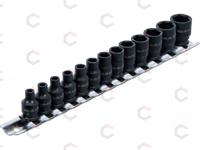 Smūginių galvučių komplektas | šešiakampės | 6,3 mm (1/4") | 4 - 14 mm | 13 vnt. (5296) 1