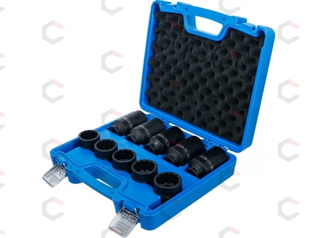 Smūginių galvučių rinkinys | 12-kampų | 12.5 mm (1/2") | 32 - 36 mm | 10 vnt.| 17 vnt. (5330) 2