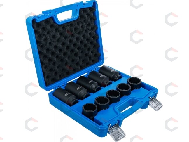 Smūginių galvučių rinkinys | 12-kampų | 12.5 mm (1/2") | 32 - 36 mm | 10 vnt.| 17 vnt. (5330)