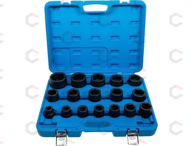 Smūginių galvučių rinkinys | 3/4" | 19–55 mm | 17 vnt. (5242) Smūginių galvučių rinkinys | 3/4" | 19–55 mm | 17 vnt. (5242)