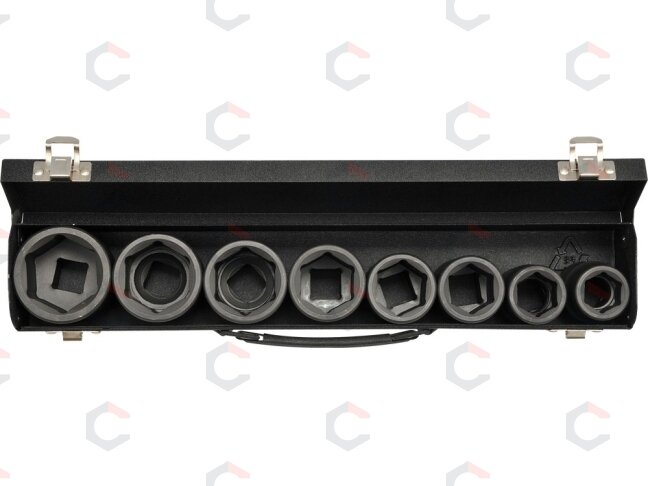 Smūginių galvučių rinkinys | 20 mm (3/4") | 22 - 41 mm | 8 vnt. (YT-1115) 2 Smūginių galvučių rinkinys | 20 mm (3/4") | 22 - 41 mm | 8 vnt. (YT-1115) 2
