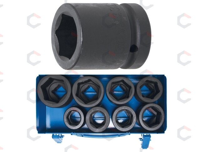 Smūginių galvučių rinkinys – 1" pavara – 27–50 mm | 8 vnt. (5245)