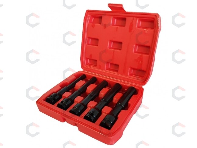 Smūginių galvučių rinkinys | labai ilgos | 12.5 mm (1/2") | SW 8 - 14 mm | 5 vnt. (SK1205)