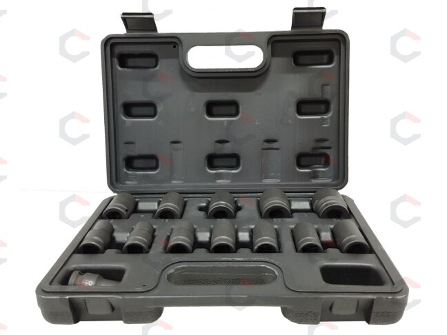Smūginių galvučių rinkinys, šešiakampės | 12,5 mm (1/2") | 10 - 24 mm | 13 vnt. (SK12014) Smūginių galvučių rinkinys, šešiakampės | 12,5 mm (1/2") | 10 - 24 mm | 13 vnt. (SK12014)