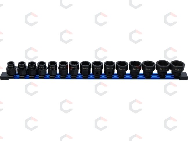 Smūginių galvučių rinkinys | šešiakampės, ypač trumpos | 1/2" | 10–24 mm | 15 vnt. (74700) 1