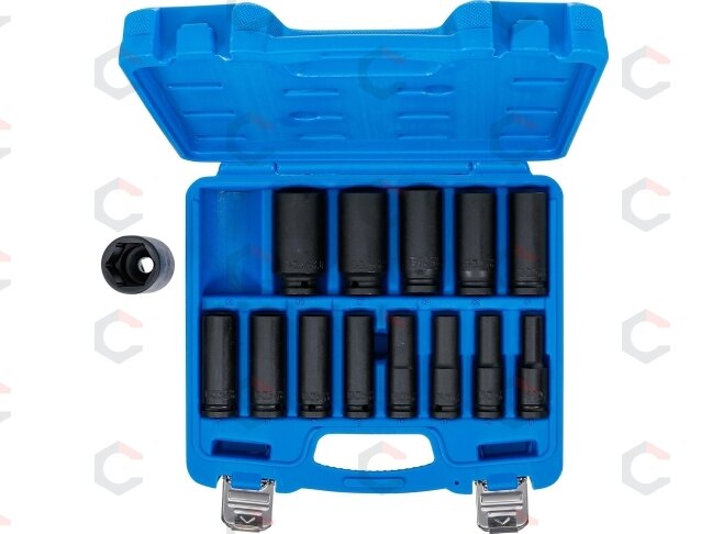 Smūginių ilgų galvučių rinkinys | 12,5 mm (1/2") | 10-32 mm | 14 vnt. (5207) 3 Smūginių ilgų galvučių rinkinys | 12,5 mm (1/2") | 10-32 mm | 14 vnt. (5207) 3