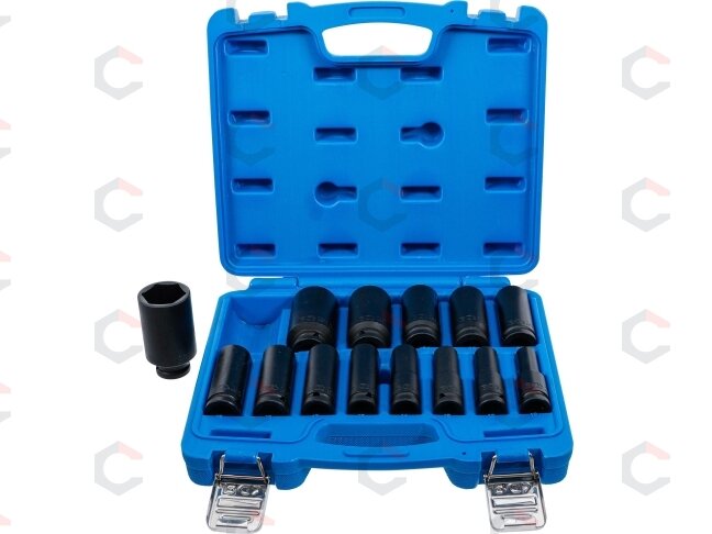 Smūginių ilgų galvučių rinkinys | 12,5 mm (1/2") | 10-32 mm | 14 vnt. (5207) Smūginių ilgų galvučių rinkinys | 12,5 mm (1/2") | 10-32 mm | 14 vnt. (5207)