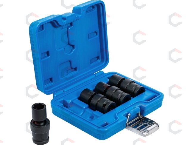 Smūginių šarnyrinių galvučių komplektas | 12,5 mm (1/2") | 4 vnt. (5200) Smūginių šarnyrinių galvučių komplektas | 12,5 mm (1/2") | 4 vnt. (5200)