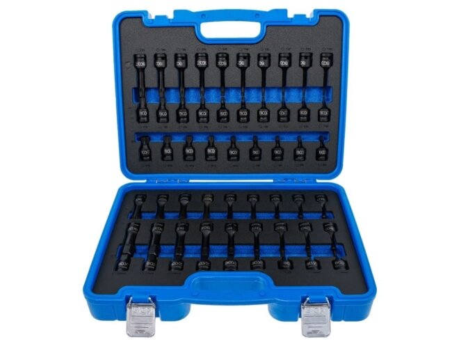 Smūginių galvučių su antgaliais rinkinys | 1/2" | HEX, Torx, XZN | 56 dalių (7298) 1