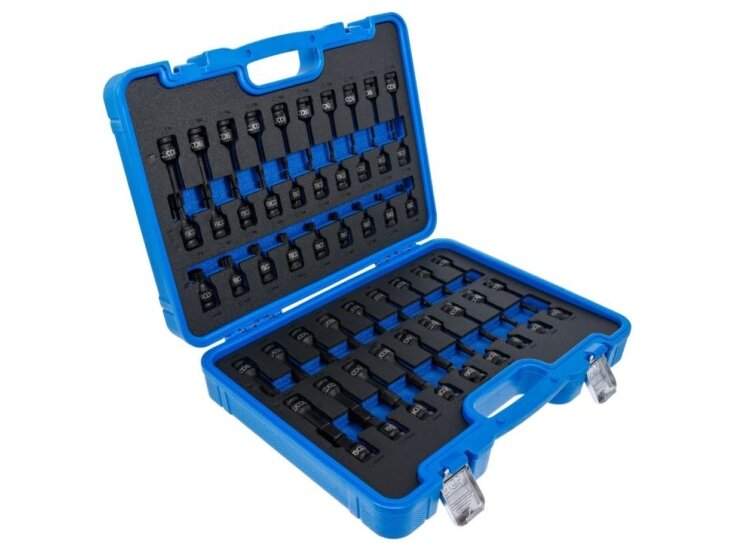 Smūginių galvučių su antgaliais rinkinys | 1/2" | HEX, Torx, XZN | 56 dalių (7298) Smūginių galvučių su antgaliais rinkinys | 1/2" | HEX, Torx, XZN | 56 dalių (7298)