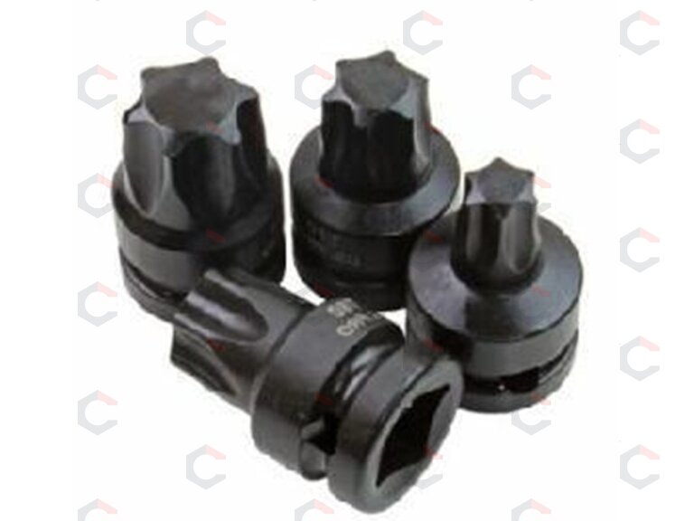 Smūginių antgalių rinkinys | 12,5 mm (1/2") | T-Star (Torx) T55 - T100 | 6 vnt. (S1106) 3