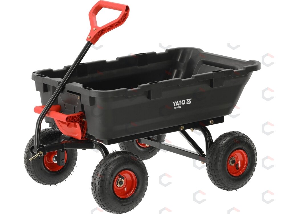 Sodo vežimėlis su savivarčiu XL 350 kg, 10 colių ratai (YT-86960)