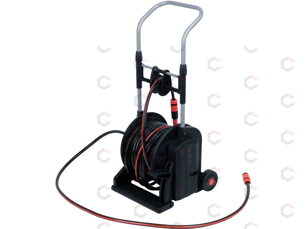 Sodo žarna ritėje su vežimėliu | automatinis vyniojimas | 25 m (YT-90120) 1 Sodo žarna ritėje su vežimėliu | automatinis vyniojimas | 25 m (YT-90120) 1
