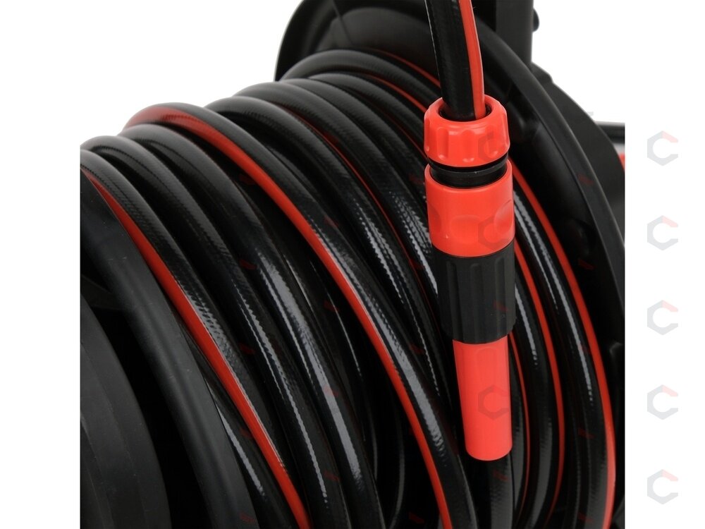 Sodo žarna ritėje su vežimėliu | automatinis vyniojimas | 25 m (YT-90120) 6 Sodo žarna ritėje su vežimėliu | automatinis vyniojimas | 25 m (YT-90120) 6