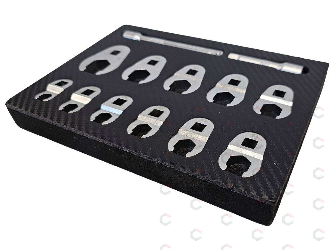 Šoninių adapterinių raktų rinkinys | 10 mm (3/8") | Cr-Mo | 10 - 22 mm | 13 vnt. (SK82913S)