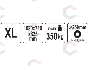 Sodo vežimėlis su savivarčiu XL 350 kg, 10 colių ratai (YT-86960) 10