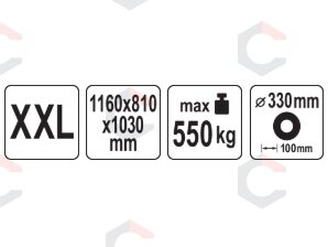 Sodo vežimėlis su savivarčiu XXL 550 kg, 13" ratai (YT-86961) 12 Sodo vežimėlis su savivarčiu XXL 550 kg, 13" ratai (YT-86961) 12