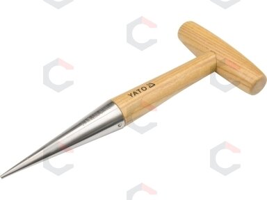 Sodinimo smaigas duobutėms | nerūdijantis plienas, ergonomiška medinė rankena | 280 mm (YT-8894) Sodinimo smaigas duobutėms | nerūdijantis plienas, ergonomiška medinė rankena | 280 mm (YT-8894)