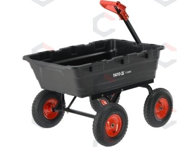 Sodo vežimėlis su savivarčiu XXL 550 kg, 13" ratai (YT-86961)