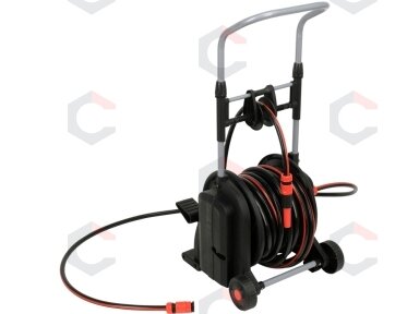 Sodo žarna ritėje su vežimėliu | automatinis vyniojimas | 25 m (YT-90120) Sodo žarna ritėje su vežimėliu | automatinis vyniojimas | 25 m (YT-90120)