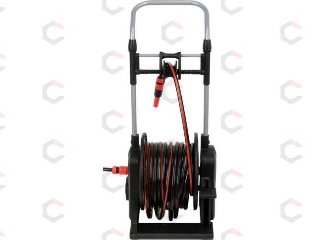 Sodo žarna ritėje su vežimėliu | automatinis vyniojimas | 25 m (YT-90120) 2 Sodo žarna ritėje su vežimėliu | automatinis vyniojimas | 25 m (YT-90120) 2