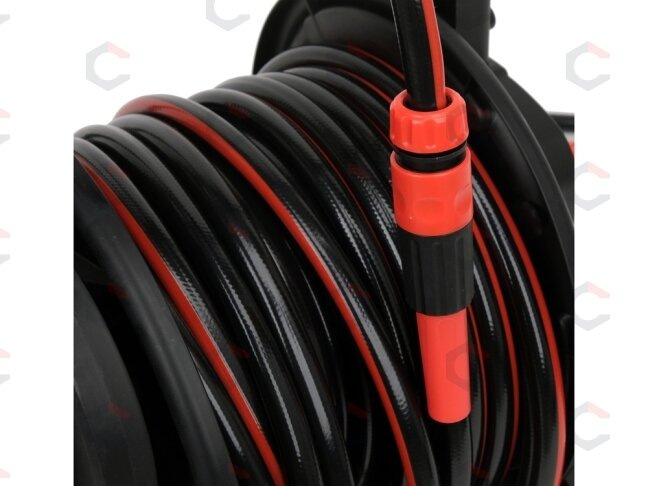 Sodo žarna ritėje su vežimėliu | automatinis vyniojimas | 25 m (YT-90120) 6 Sodo žarna ritėje su vežimėliu | automatinis vyniojimas | 25 m (YT-90120) 6