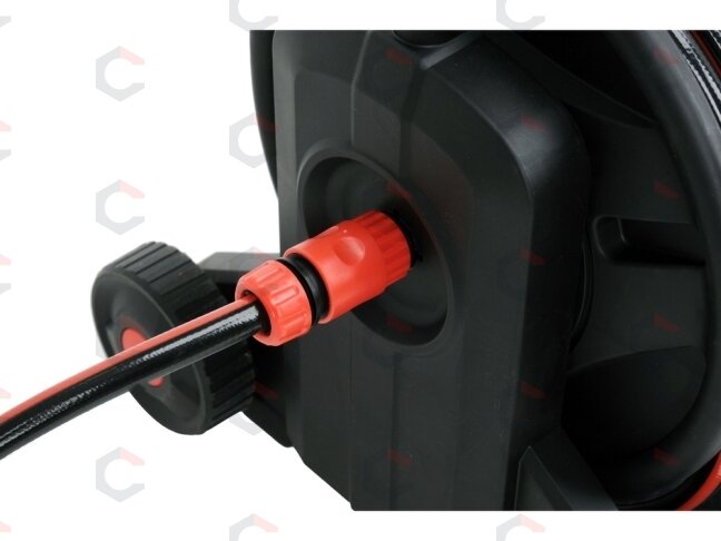 Sodo žarna ritėje su vežimėliu | automatinis vyniojimas | 25 m (YT-90120) 7 Sodo žarna ritėje su vežimėliu | automatinis vyniojimas | 25 m (YT-90120) 7