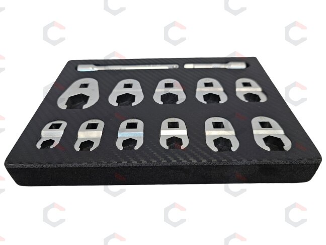 Šoninių adapterinių raktų rinkinys | 10 mm (3/8") | Cr-Mo | 10 - 22 mm | 13 vnt. (SK82913S) 2 Šoninių adapterinių raktų rinkinys | 10 mm (3/8") | Cr-Mo | 10 - 22 mm | 13 vnt. (SK82913S) 2