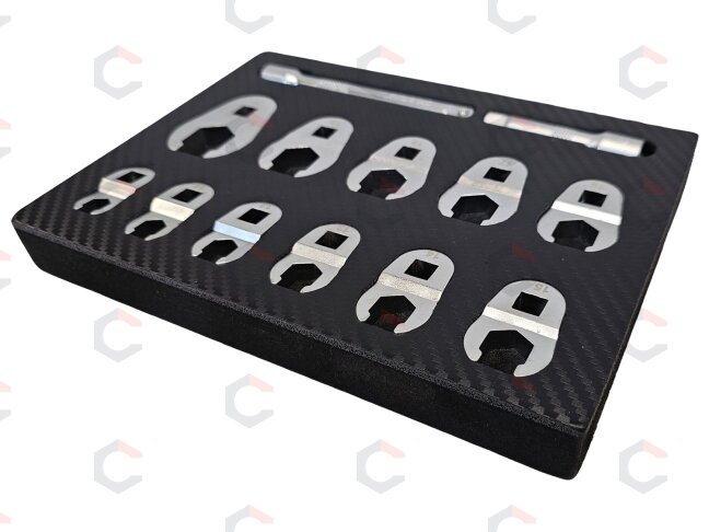 Šoninių adapterinių raktų rinkinys | 10 mm (3/8") | Cr-Mo | 10 - 22 mm | 13 vnt. (SK82913S) Šoninių adapterinių raktų rinkinys | 10 mm (3/8") | Cr-Mo | 10 - 22 mm | 13 vnt. (SK82913S)