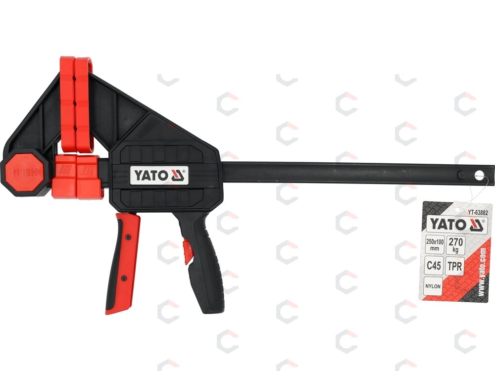 Spaustuvai F-tipo | greito užspaudimo | 250 mm / 270 kg (YT-63882) 4 Spaustuvai F-tipo | greito užspaudimo | 250 mm / 270 kg (YT-63882) 4