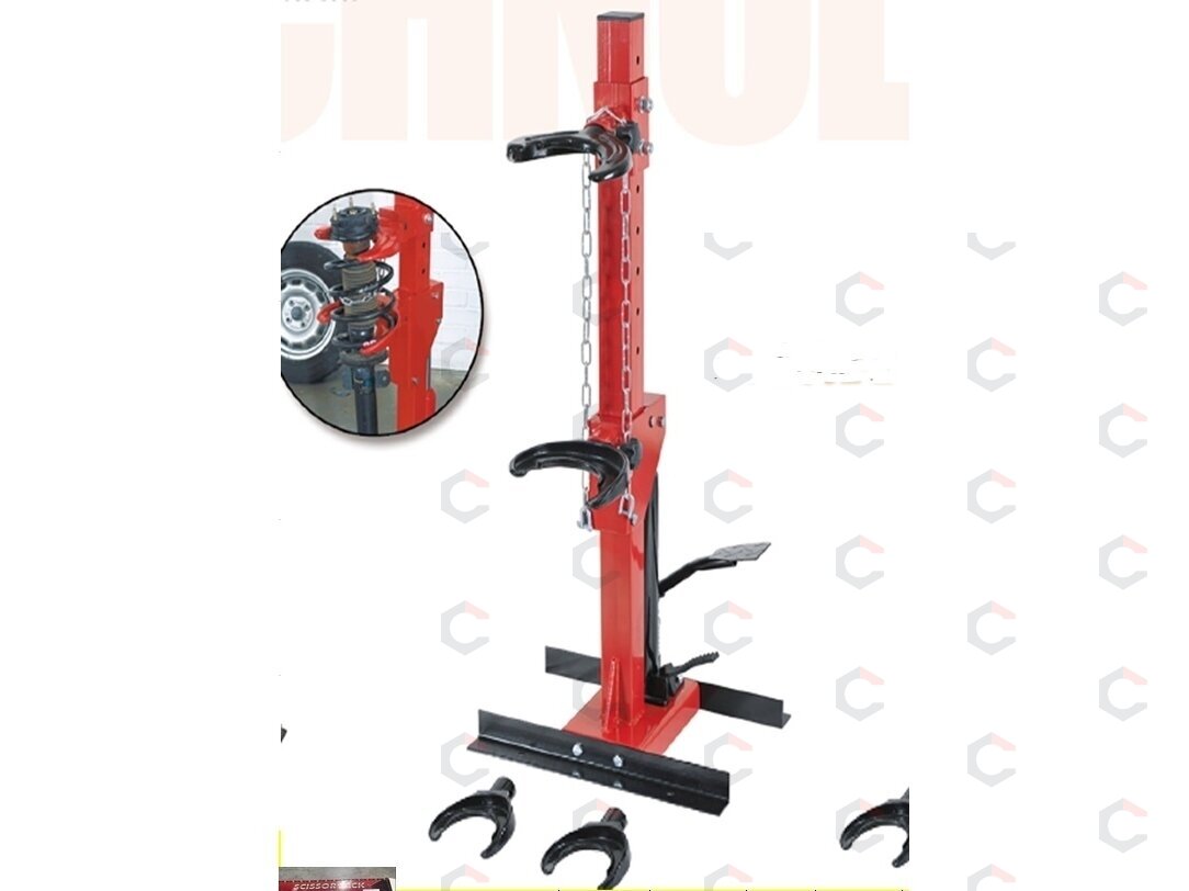 Spyruoklių suspaudėjai hidrauliniai | keičiami antgaliai | 1000 kg | 210 - 570 mm (V819-pro) Spyruoklių suspaudėjai hidrauliniai | keičiami antgaliai | 1000 kg | 210 - 570 mm (V819-pro)