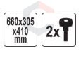 Pakabinama dirbtuvių spintelė | 660 x 305 x 410 mm | su 2 raktais (YT-08968) 6 Pakabinama dirbtuvių spintelė | 660 x 305 x 410 mm | su 2 raktais (YT-08968) 6