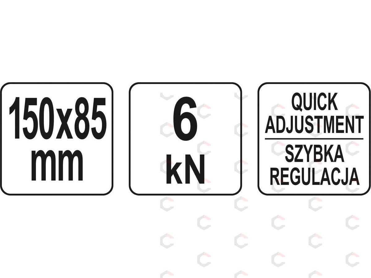 Spaustuvas C tipo | su greitu kėlimo varžtu | 150 X 85 mm / 6" X 3" (YT-64263) 2 Spaustuvas C tipo | su greitu kėlimo varžtu | 150 X 85 mm / 6" X 3" (YT-64263) 2