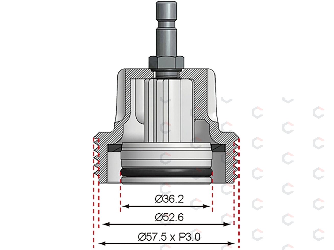 Spaudimo adapteris | No. 8 BGS 8027, 8098 | VW (8027-8) 3