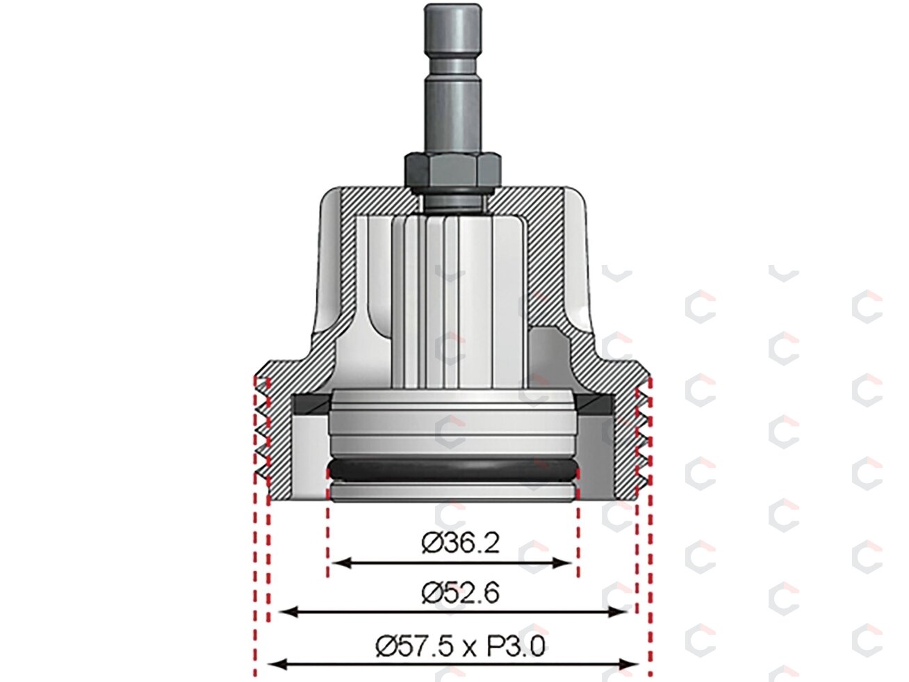 Spaudimo adapteris | No. 8 BGS 8027, 8098 | VW (8027-8) 5