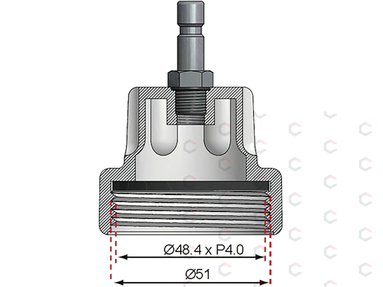 Spaudimo adapteris Nr. 11 BGS 8027, 8098 | Audi, VW (8027-11) 3 Spaudimo adapteris Nr. 11 BGS 8027, 8098 | Audi, VW (8027-11) 3