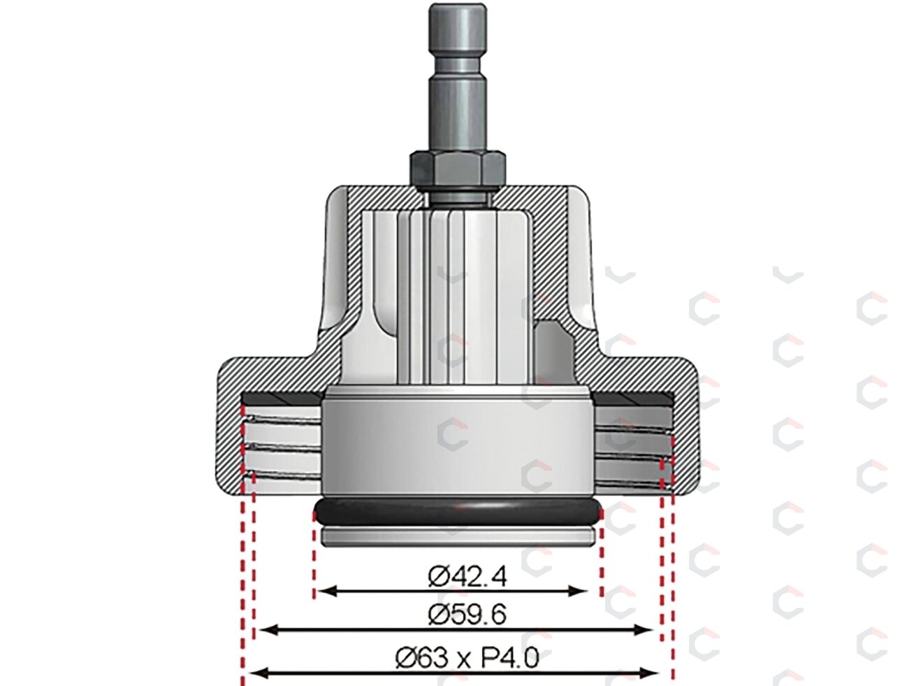 Spaudimo adapteris Nr. 13 BGS 8027, 8098 | Chrysler, Mercedes (8027-13) 3 Spaudimo adapteris Nr. 13 BGS 8027, 8098 | Chrysler, Mercedes (8027-13) 3